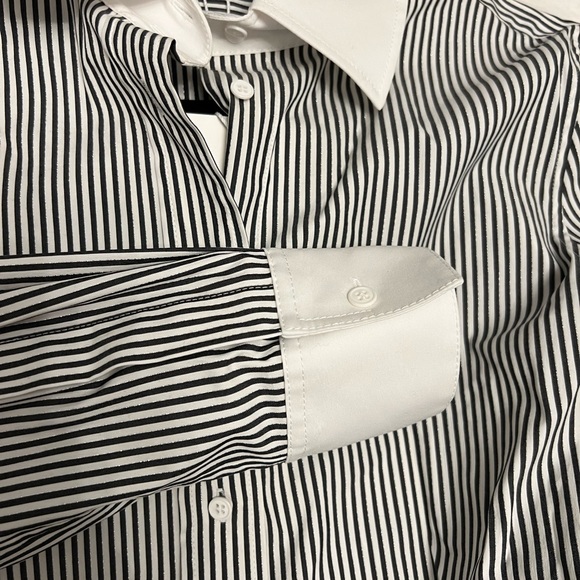 NWT Lafayette 148 NY Centennial Stripe Davitt Shirt - Picture 5 of 7